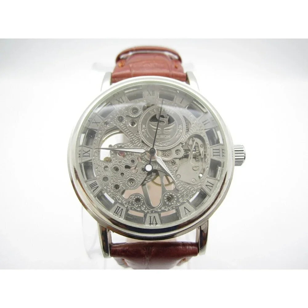 Men Sewor Mechanical Analog 39mm Round Watch (H881)